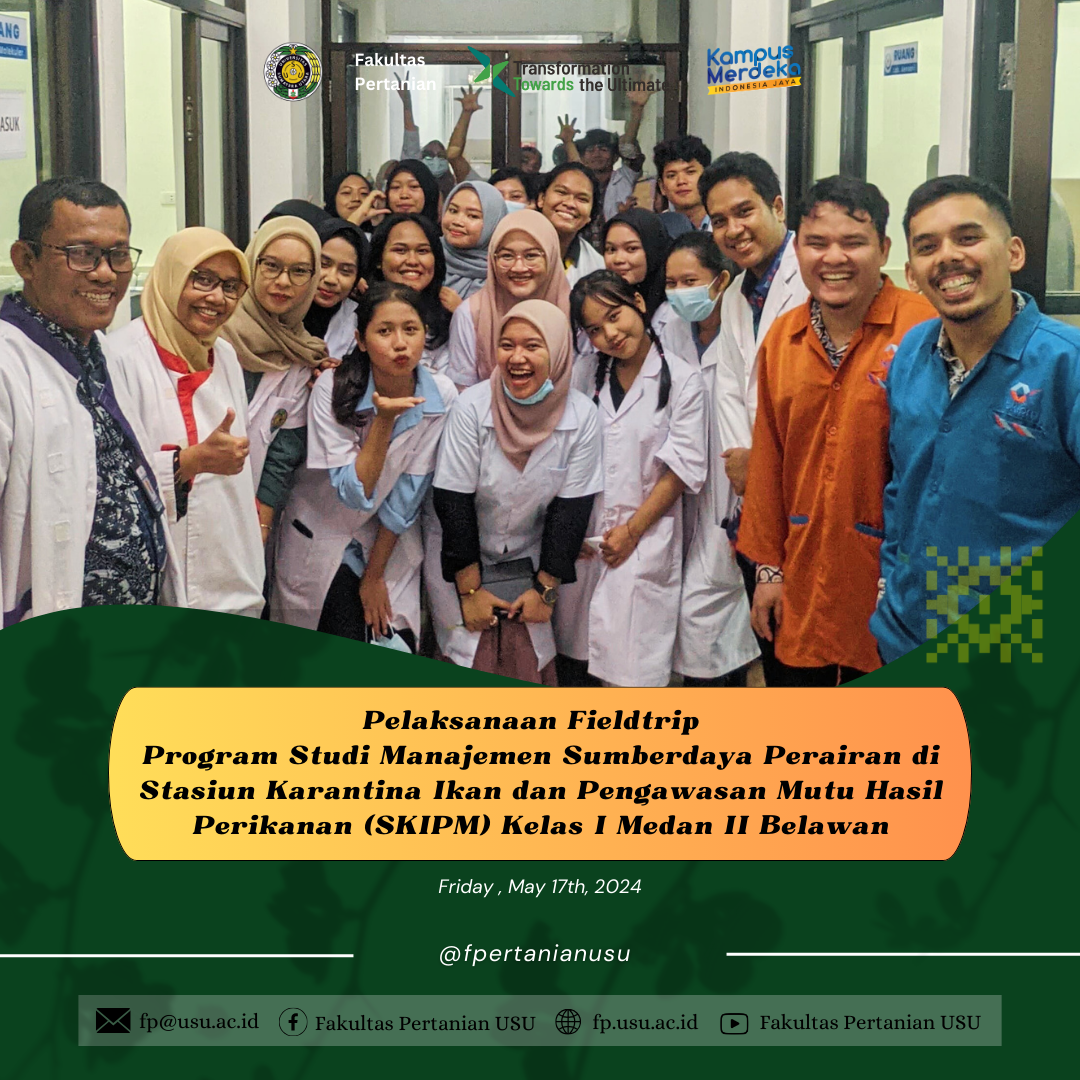 Field Trip Implementation of the Aquatic Resources Management Study Program at the Class I Medan II Belawan Fish Quarantine and Fishery Product Quality Control Station (SKIPM)